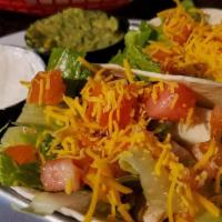 Taco Platter · Choice of beef, chicken, fish soft flour tortilla, cheese, lettuce, tomato, onion