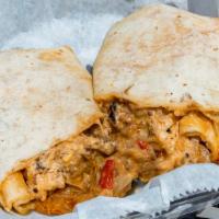 Triple Heat Burrito · Spicy. EZee beef and chicken dip, and EZee spicy cabbage.