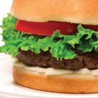Super Burger · Fresh Ground 1/3 pound burger on a hamburger bun with Lettuce, tomato, onion, pickles, mayo,...