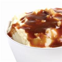 Mashed Potatoes With Brown Gravy · 