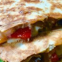 Sabor 305 Quesadillas  · Flour Tortilla, Grilled chicken. Sauteed Peppers and Onions, 5 Mexican blend cheese . Served...