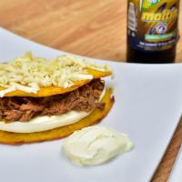 Special Cachapa · With guayanes cheese and shredded meat or chicken or pork.