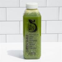 Green Smile · Fresh organic cold pressed juice containing apple, pear, cucumber, kale, parsley, lime and p...