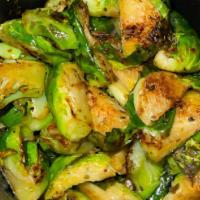 Brussel Sprouts · With Avocado oil added