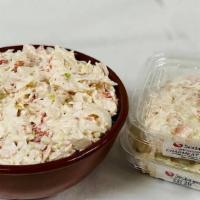 Crab Salad 8 Oz (8845) · Creamy imitation crab meat salad ready to enjoy with crackers or on its own.