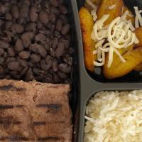 Abuela Beef Asada · Beef, rice, sweet plantain, bean black.
