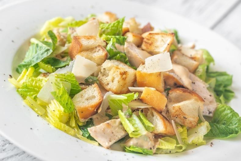 Small Caesar Salad · Romaine lettuce, roasted garlic croutons, shredded parmesan cheese