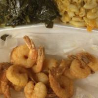 Shrimp  · 12  fried Golden brown shrimp w/your choice of 2 sides please specify if you would like them...