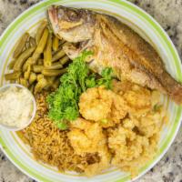 Seafood Platter Dinner · Conch,shrimp,fish.
