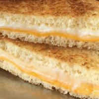 Fancy Grilled Cheese · Mozzarella, Muenster and American cheeses melted between two slices of ciabatta (vegetarian)
