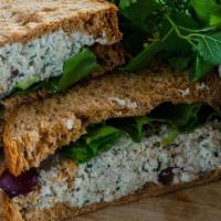 Chicken Salad Sandwich · Our famous chicken salad made with pecans, grapes, celery, and tarragon with fresh lettuce o...