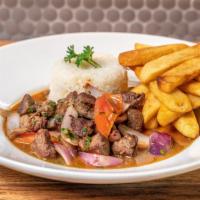 Lomo Saltado · Consuming raw or under cooked meats, poultry, seafood, shellfish, or eggs may increase your ...