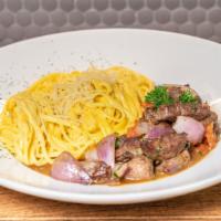 Fettuccine A La Huancaina Con Lomo Saltado · Consuming raw or under cooked meats, poultry, seafood, shellfish, or eggs may increase your ...