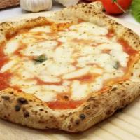 Margherita · Tomato Sauce, Basil, Mozzarella, Parmesan and Olive Oil