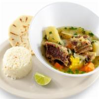 Large Beef Soup  · Made fresh daily. Short Rib sou with vegetables. Served with rice and tortillas