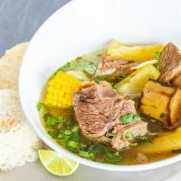 Beef Soup · Every day. 

Short Rib soup served with rice and tortilla