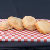 Pastelitos · Chicken , steak , cheese and cheese with guava. / Pollo , carne ,Queso y queso con guayaba.
