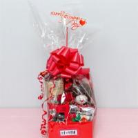 Be Mine Basket · A beautiful Be Mine Basket on such a special Valentine's Day. A perfume, Facial  Sponges, & ...