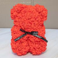 Medium Red Rose Bear  · Beautiful coral bear this bear is a collectible luxury item. Last forever