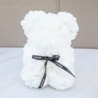 Medium White Rose Bear  · Beautiful coral bear this bear is a collectible luxury item. Last forever