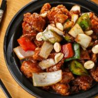 Kung Po Chicken · Hot and Spicy. Chicken in soy sesame sauce with onion and hot chili peppers, adding peanuts ...