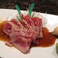 Tuna Tataki · *raw* slices of seared tuna served in sweet sauce.

Raw fish for sushi or cooked to order it...