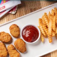 Kid'S Nuggets · Served with fries and a side of ketchup.