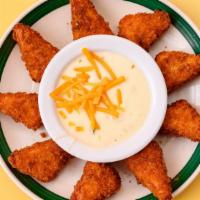Jalapeno Cheese Grits Bites W/ Dipping Sauce · Jalapeno cheese grits bites w/ dipping sauce.