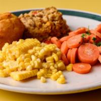 3 Vegetable Plate · Choose 3 vegetables comes with a corn muffin.