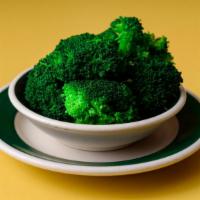 Broccoli · Steamed w/ butter salt & pepper.