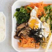 Bibimbap (비빔밥) · Consuming raw or undercooked meats, seafood, and/or chicken eggs may increase your risk of f...