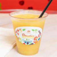 Tropical Goddess Smoothie · Mangoes, pineapple, coconut water, passion fruit. No water or sugar added