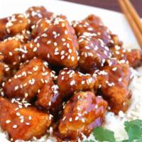Sesame Chicken  · Hot and spicy.