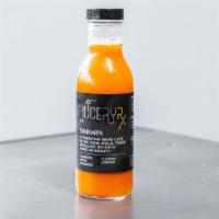 Darwin Organic Juice · Carrots, pear, orange, lemon, and ginger.