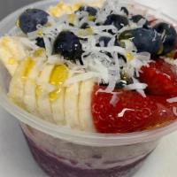 Acai Dragon Fruit Swirls · Base: Organic Dragon Fruit ACAI
Toppings: Granola, Banana, Strawberries, Blueberries, Honey ...