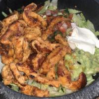 Bowls · Rice, beans, guacamole, sour cream, tomatoes, pico de gallo. All in the bowl. With your choi...