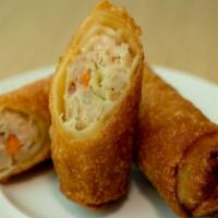 Chicken Egg Rolls (2 Pieces) · Chicken Egg Rolls are prepared with a mixture of cabbage, carrots, green onions, and marinat...