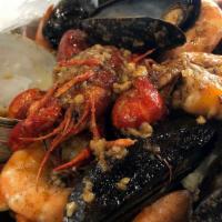 5 Lb Black Mussel & Shrimp · Come with Corn & Potato. Add Fried Rice for an Extra charge. 1/2 Lb. for Each Item