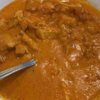 Butter Chicken · Chicken with combination of butter, yogurt, spices thick gravy.