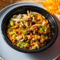 Chicken Fajita Bowl · Grilled chicken breast with chipotle fajita sauce, grain blend, black beans, and peppers. Se...