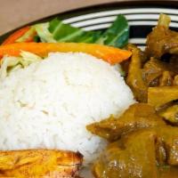 Curry Goat · Marinated and cooked down in some curry sauce along with some potatoes and served with your ...