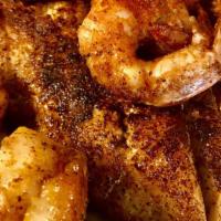 Seafood Combo · Fish, Shrimp and Scallops