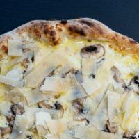 Pizza Mushroom & Truffle · MOZZARELLA, PARMESAN, MUSHROOMS, TRUFFLE OIL
