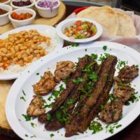 Jerusalem Grill House Special · Chicken shish-kebab, beef kebab, kofta kebab.