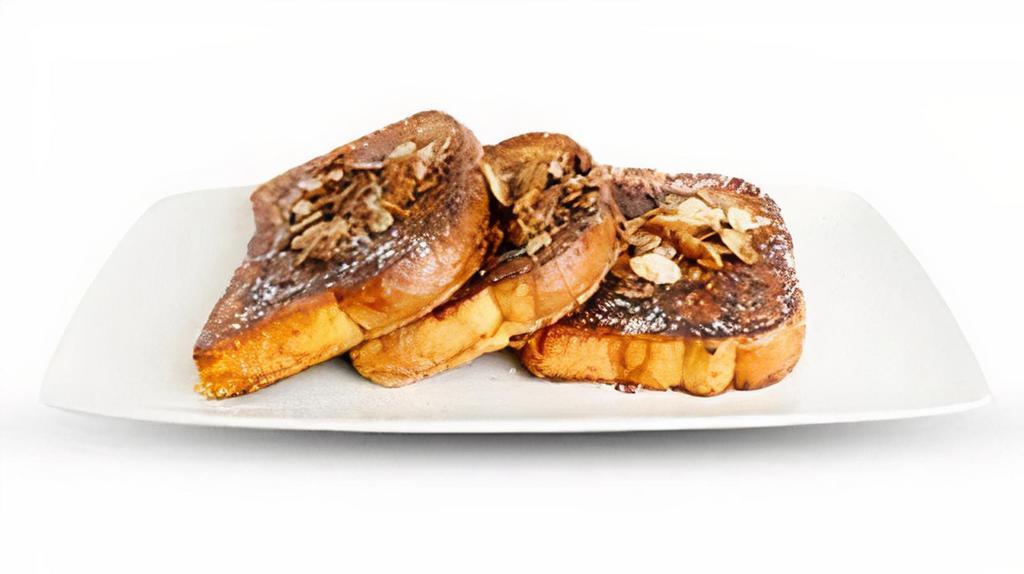 Go-Nuts French Toast · Almonds or pecans with a cinnamon sugar glaze.