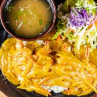 Crispy Shrimp Curry · Crispy fried shrimp. Korean yellow curry with steamed rice, potato, carrot, onion, and peas....