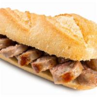 Italian Sausage Sandwich · Delicious sandwich with homemade link sausage with house red sauce.