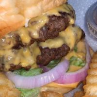 Smash Burger Meal · Smash burger our classic burger with a slice of American cheese on a brioche bun, topped wit...