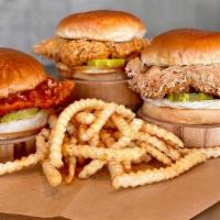 Classic Chicken Sandwich · a hand-battered & fried chicken breast, pickles, & our signature Canyons Sauce