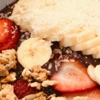 Acai Bowl · Organic acai, banana, coconut, strawberries & granola